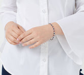 Diamonique Americana Tennis Bracelet GP Sterling Silver, 7-1/4"